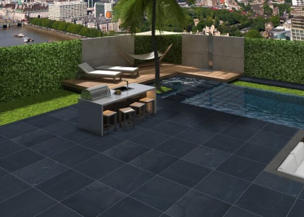 SALERNO BLACK SLATE 600 x 600 x 20mm (15.12m2/pack)